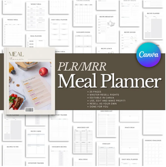 25 Page Meal Planner + Extras